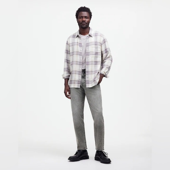 NWT Madewell Men's Relaxed Taper Reidville Wash Gray Jeans